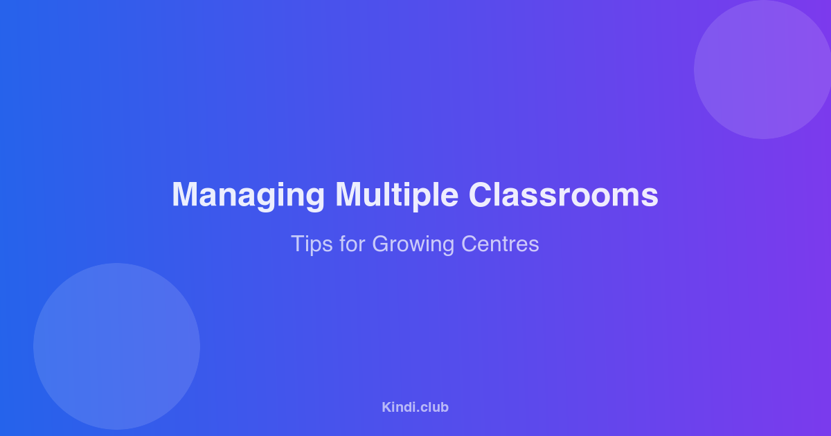Managing Multiple Classrooms: Tips for Growing Centres